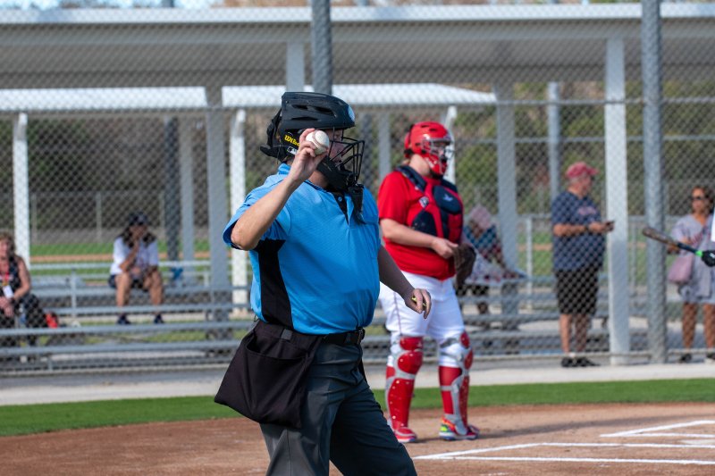 Ronnie Geyer played all over the diamond in her prime, but was primarily a catcher and gets to throw the ball back to the mound on the occasion.